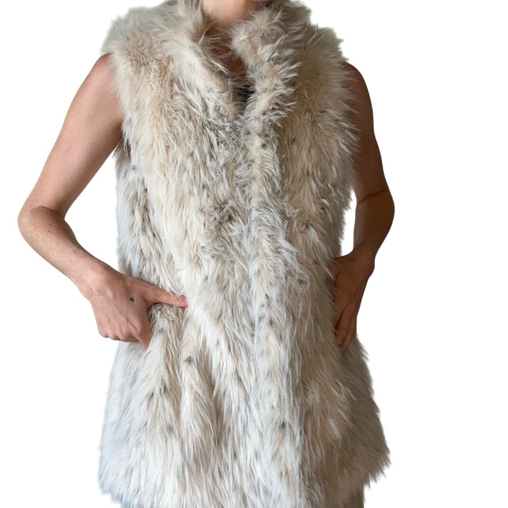 RACHEL ZOE Faux Fur Vest, Size 2X